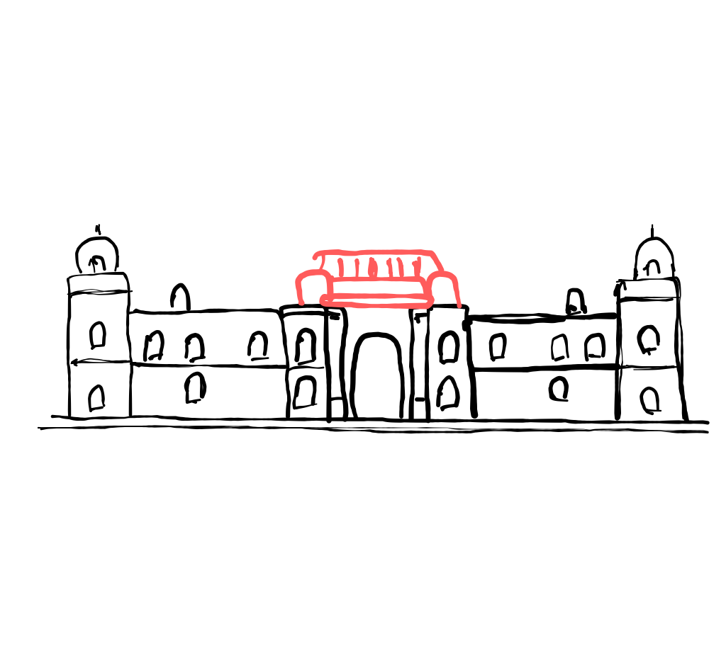  how to draw Victoria Memorial in easy steps - step number : 6 - Easy Step Drawing