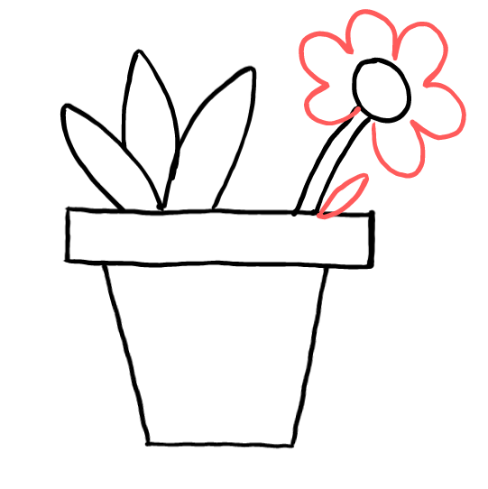  how to draw step by step flowerpot drawing easy  - EasystepDrawing