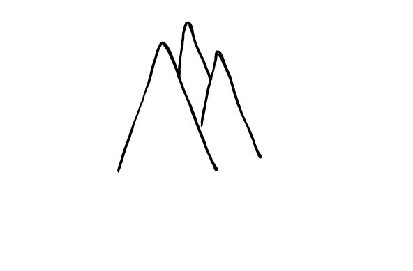  how to draw step by step mountain drawing easy  - EasystepDrawing