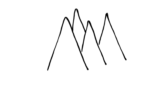  how to draw step by step mountain drawing easy  - EasystepDrawing