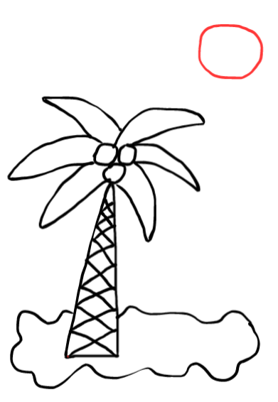  how to draw step by step palmtree drawing easy  - EasystepDrawing