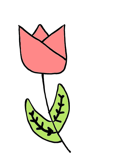 easy step by step tulip drawing - EasystepDrawing