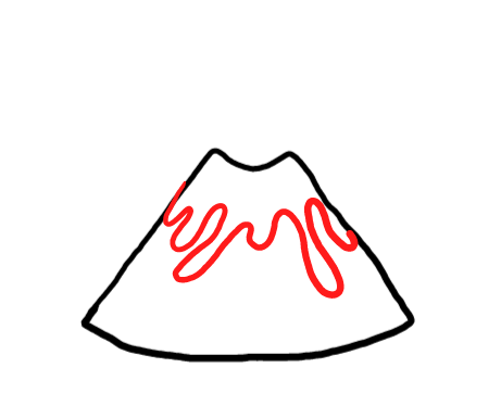  how to draw step by step volcano drawing easy  - EasystepDrawing