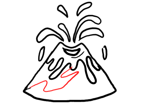  how to draw step by step volcano drawing easy  - EasystepDrawing