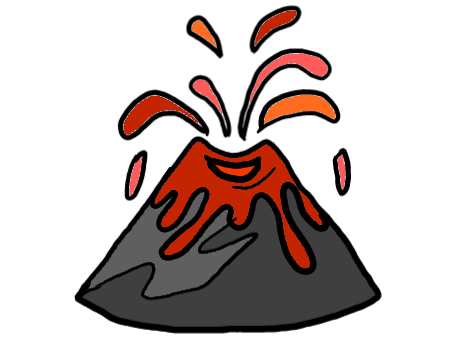 easy step by step volcano drawing - EasystepDrawing