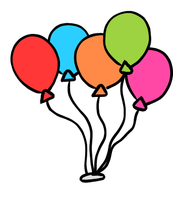 easy step by step balloons drawing - EasystepDrawing