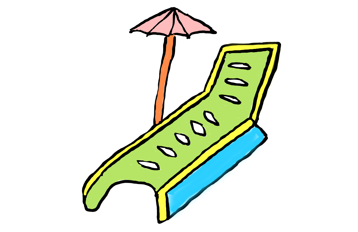 easy step by step beachchair drawing - EasystepDrawing