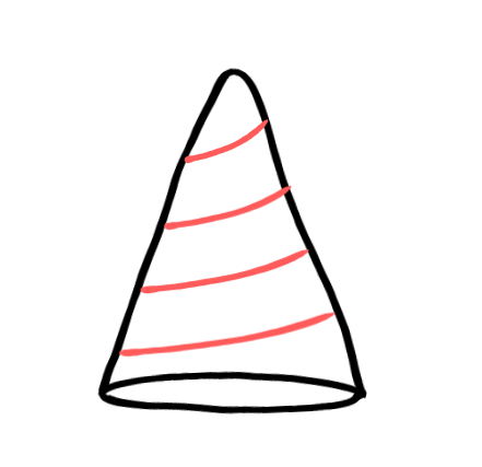  how to draw step by step partyhat drawing easy  - EasystepDrawing