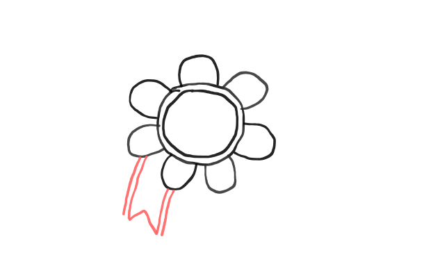  how to draw Ribbon in easy steps - step number : 4 - Easy Step Drawing