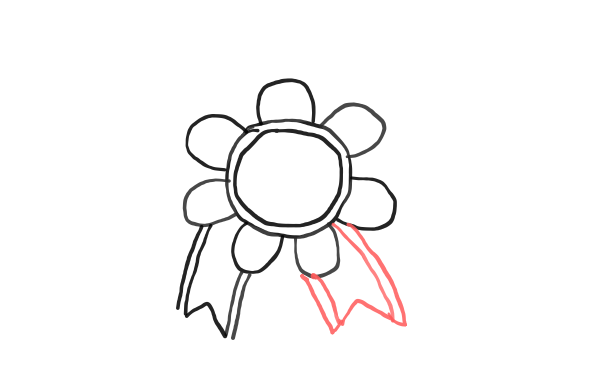  how to draw Ribbon in easy steps - step number : 5 - Easy Step Drawing