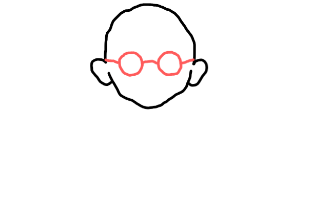  how to draw Mahatma Gandhi in easy steps - step number : 4 - Easy Step Drawing