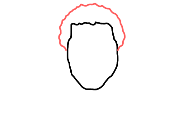  how to draw Nelson Mandela in easy steps - step number : 2 - Easy Step Drawing