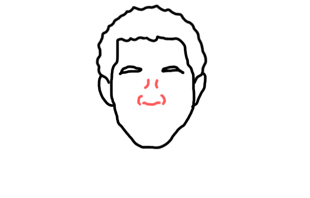  how to draw Nelson Mandela in easy steps - step number : 5 - Easy Step Drawing