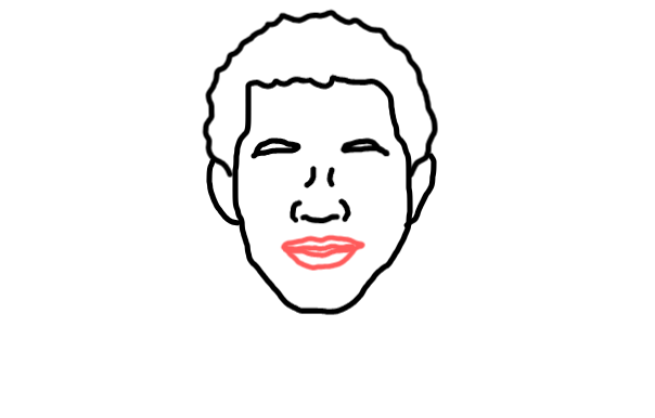 how to draw Nelson Mandela in easy steps - step number : 6 - Easy Step Drawing