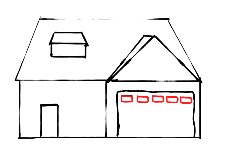  how to draw House in easy steps - step number : 10 - Easy Step Drawing
