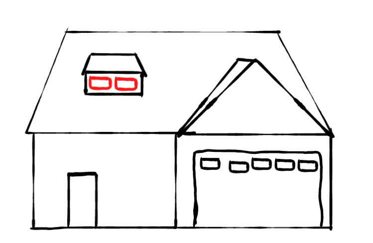  how to draw House in easy steps - step number : 11 - Easy Step Drawing