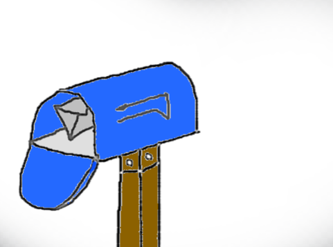 easy step by step mailbox drawing - EasystepDrawing