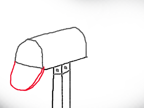  how to draw step by step mailbox drawing easy  - EasystepDrawing