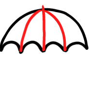  how to draw Umbrella in easy steps - step number : 3 - Easy Step Drawing