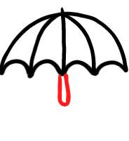  how to draw Umbrella in easy steps - step number : 4 - Easy Step Drawing