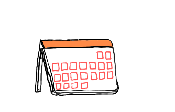  how to draw Desk Calendar in easy steps - step number : 4 - Easy Step Drawing