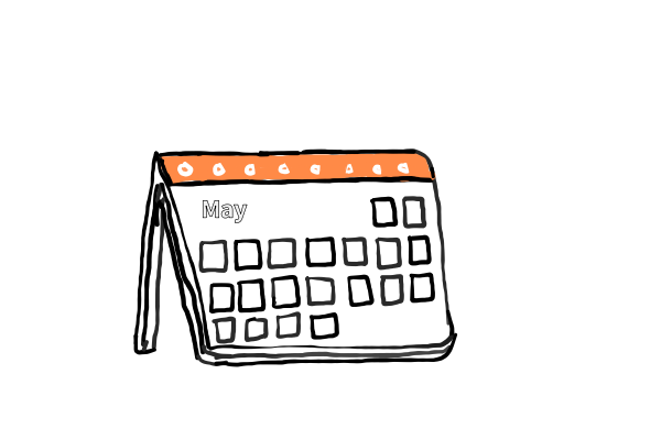  how to draw Desk Calendar in easy steps - step number : 6 - Easy Step Drawing