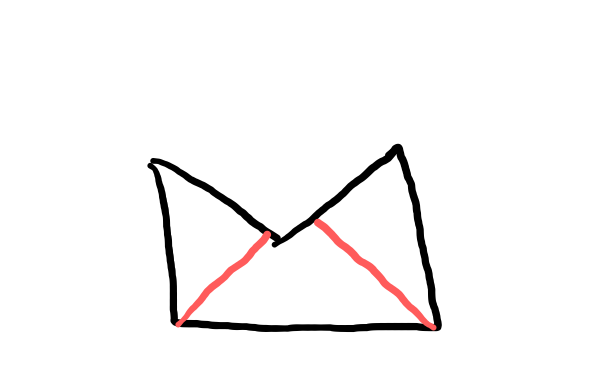  how to draw Envelope in easy steps - step number : 3 - Easy Step Drawing