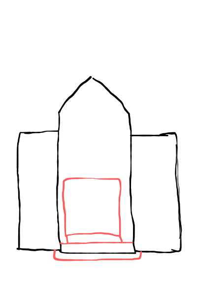  how to draw  School in easy steps - step number : 3 - Easy Step Drawing