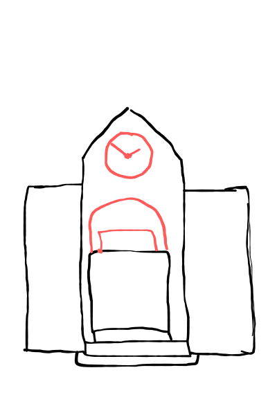  how to draw  School in easy steps - step number : 4 - Easy Step Drawing