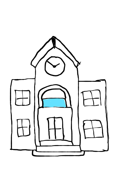  how to draw  School in easy steps - step number : 8 - Easy Step Drawing