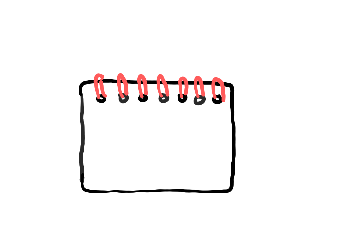  how to draw Spiral Notebook in easy steps - step number : 3 - Easy Step Drawing