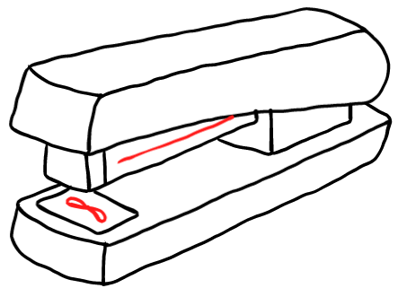  how to draw step by step stapler drawing easy  - EasystepDrawing