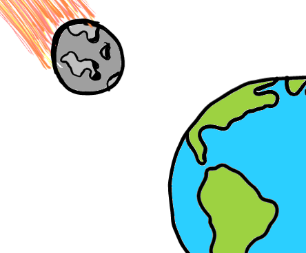 easy step by step meteorite drawing - EasystepDrawing