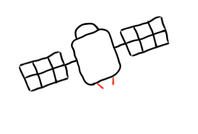  how to draw step by step satellite drawing easy  - EasystepDrawing