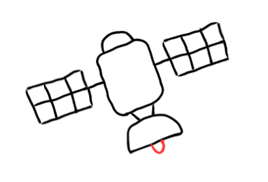  how to draw step by step satellite drawing easy  - EasystepDrawing