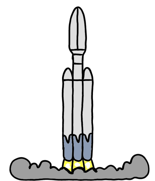 easy step by step spacex drawing - EasystepDrawing