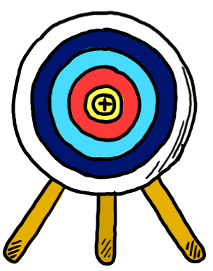 easy step by step archerytarget drawing - EasystepDrawing