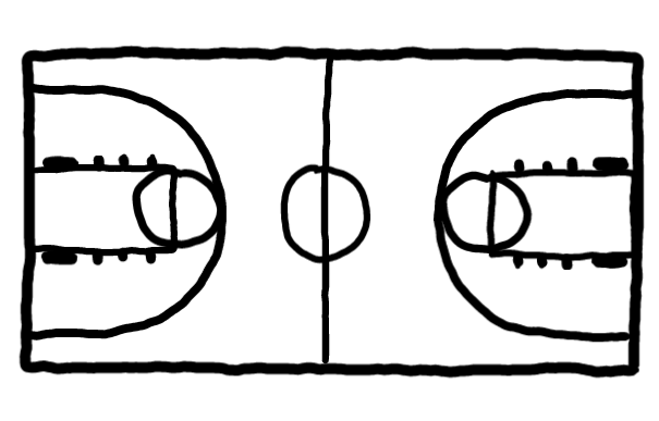  how to draw step by step basketballcourt drawing easy  - EasystepDrawing