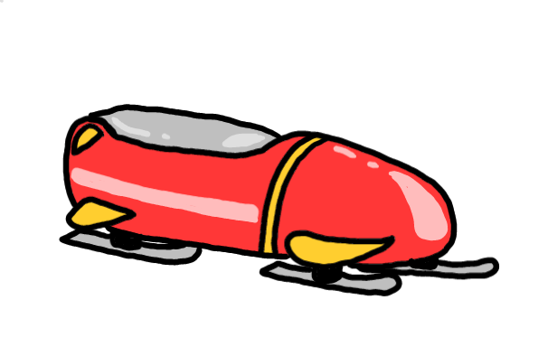 easy step by step bobsled drawing - EasystepDrawing