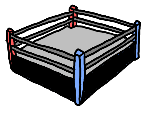 easy step by step boxingarena drawing - EasystepDrawing