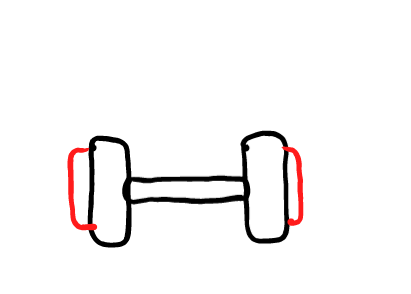  how to draw step by step dumbbell drawing easy  - EasystepDrawing