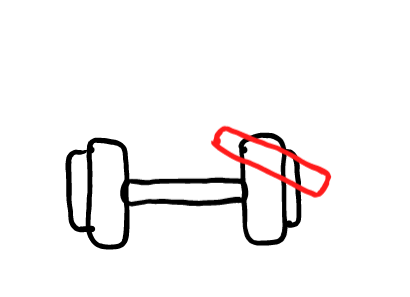  how to draw step by step dumbbell drawing easy  - EasystepDrawing