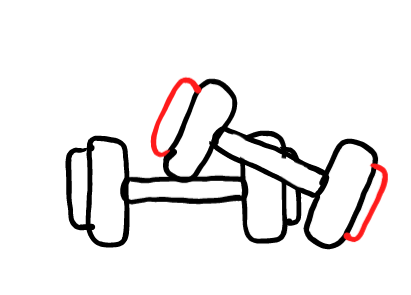  how to draw step by step dumbbell drawing easy  - EasystepDrawing