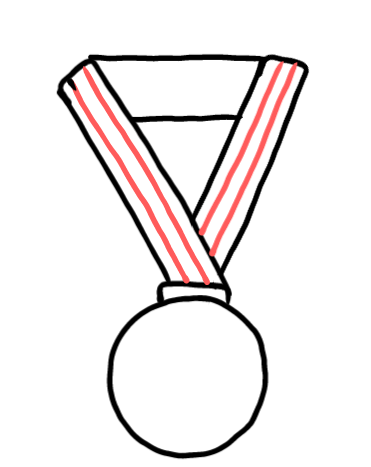  how to draw step by step medal drawing easy  - EasystepDrawing