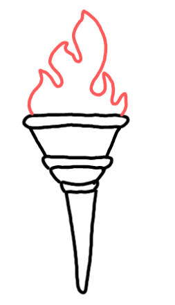  how to draw step by step olympictorch drawing easy  - EasystepDrawing