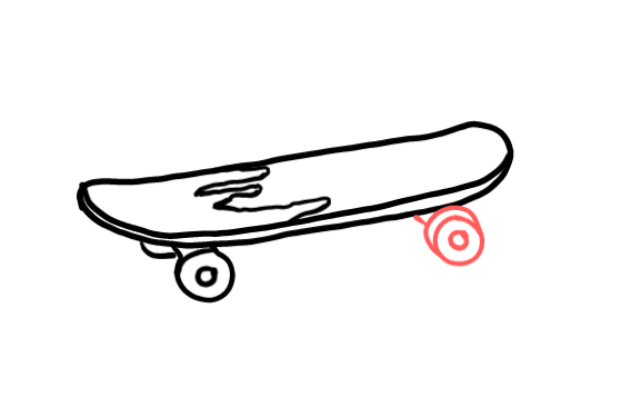  how to draw step by step skateboard drawing easy  - EasystepDrawing