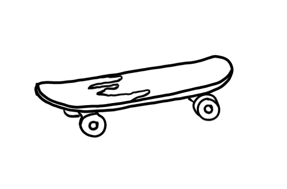  how to draw step by step skateboard drawing easy  - EasystepDrawing