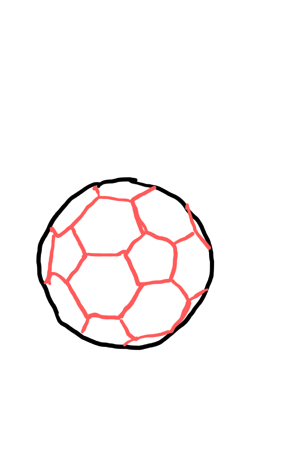  how to draw Soccer Ball in easy steps - step number : 2 - Easy Step Drawing