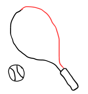  how to draw step by step tennisracket drawing easy  - EasystepDrawing