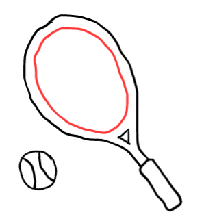  how to draw step by step tennisracket drawing easy  - EasystepDrawing